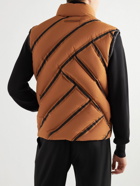 Zegna - Panelled Quilted Shell Down Gilet - Orange