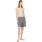 Burberry Gray Check Swim Shorts