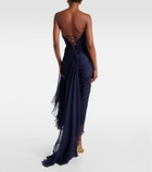 Maria Lucia Hohan Heidi ruched silk corset gown