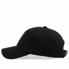 Casablanca Men's Logo Round Embroidered Patch Cap in Black 