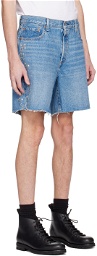 Anna Sui SSENSE Exclusive Blue Denim Shorts