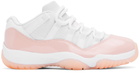 Nike Jordan White & Pink Air Jordan 11 Low Sneakers