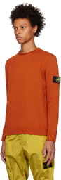 Stone Island Orange Crewneck Sweater