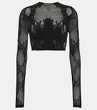 Dion Lee Cobra lace crop top