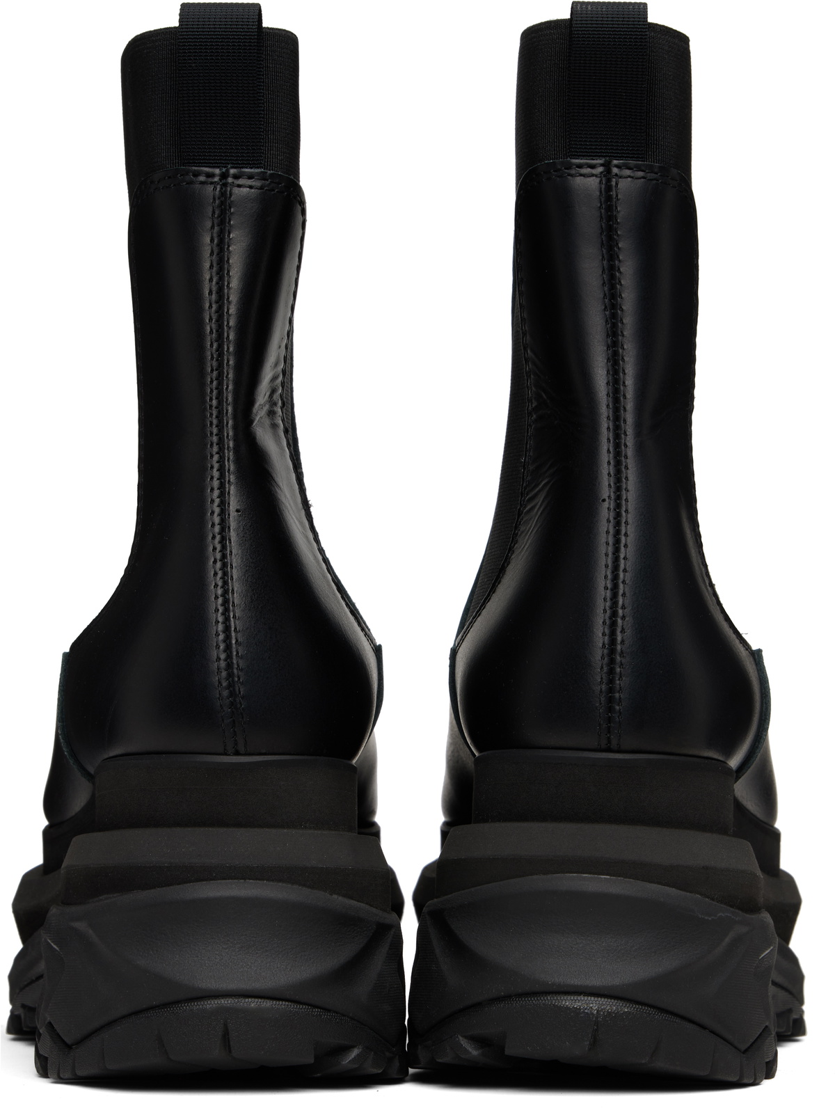 sacai Black Leather Chelsea Boots Sacai