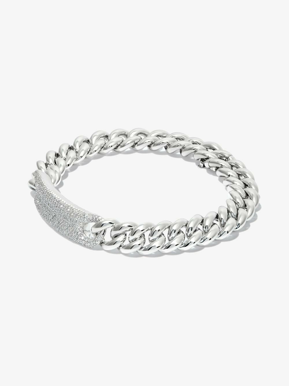 SHAY 18K White Gold Essential ID Link Diamond Bracelet