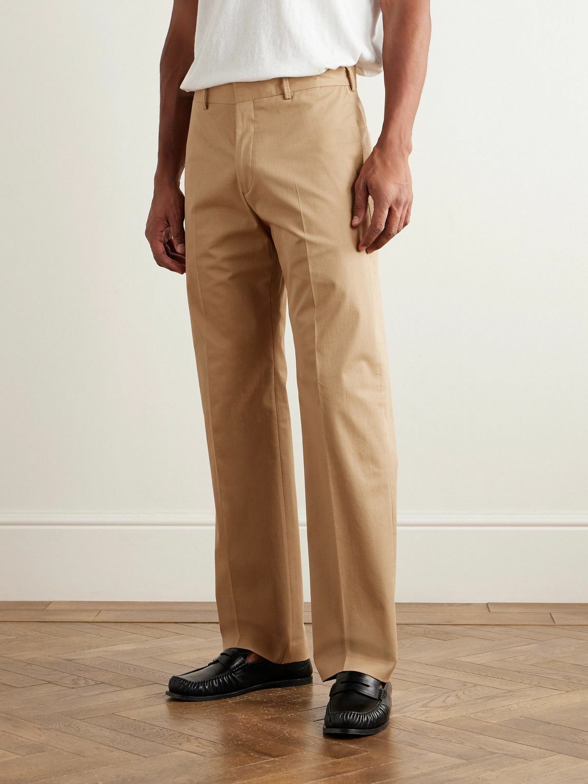 Paul Smith - Straight-Leg Cotton-Blend Twill Trousers - Brown