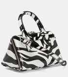 The Attico Friday Mini zebra-print leather tote bag