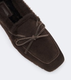 Aeyde Jasper shearling-lined suede boat shoes