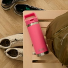 YETI 18oz Rambler Straw Bottle in Tropical Pink 