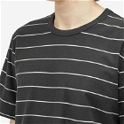 Folk Men's Microstripe T-Shirt in Soft Black