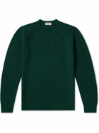 John Smedley - Upson Ribbed Merino Wool and Recycled Cashmere-Blend Sweater - Green