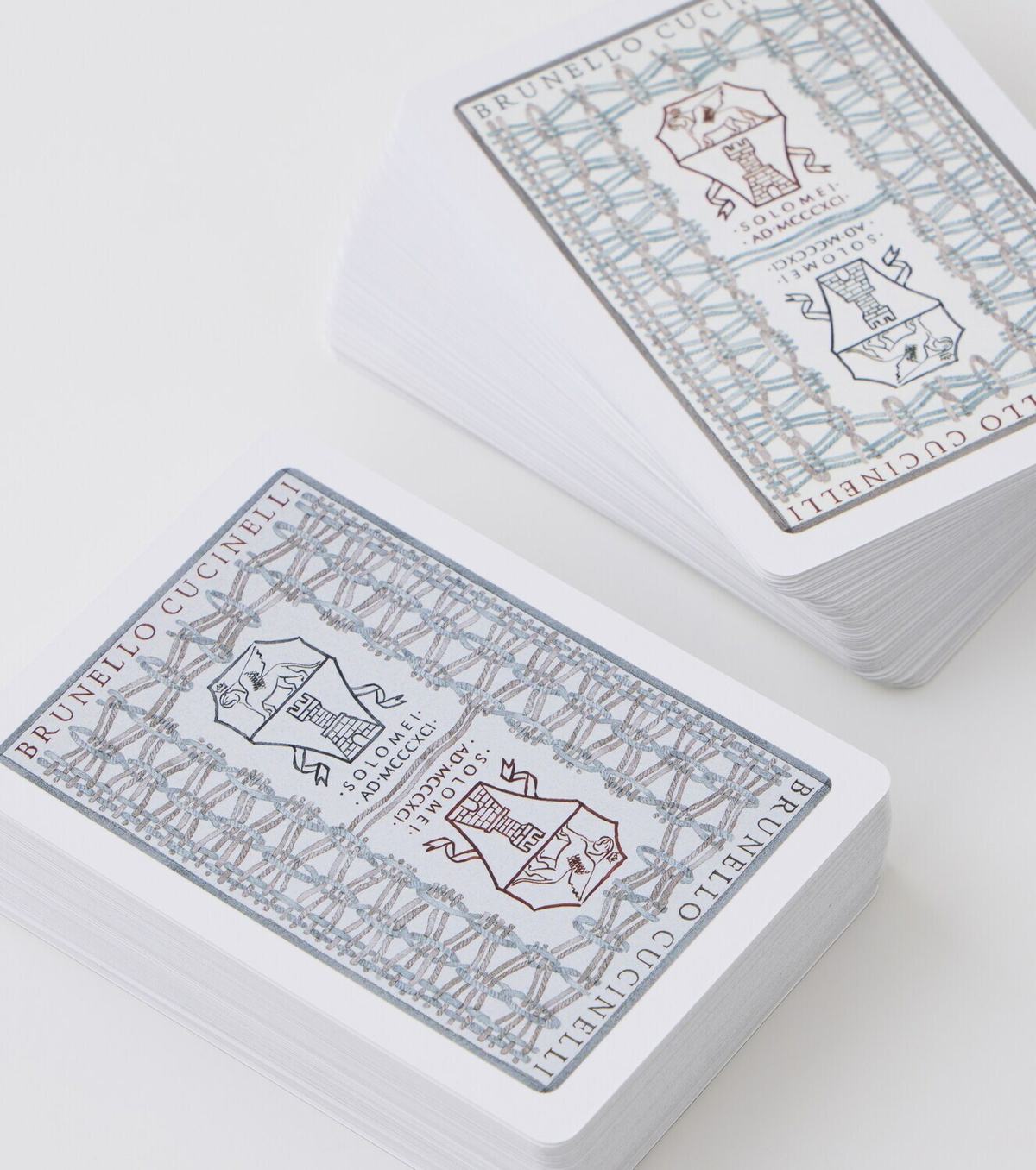 Brunello Cucinelli Leather playing card set and case