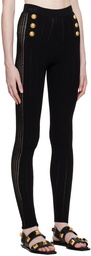 Balmain Black Button Leggings