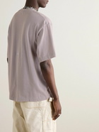 Acne Studios - Logo-Appliquéd Garment-Dyed Cotton-Jersey T-Shirt - Purple