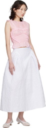 Cecilie Bahnsen White CBfabiola Midi Skirt