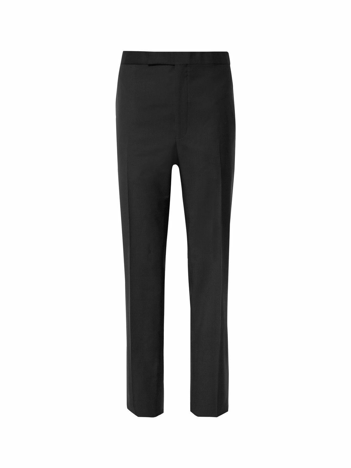 Photo: Richard James - Black Satin-Trimmed Wool and Mohair-Blend Tuxedo Trousers - Black