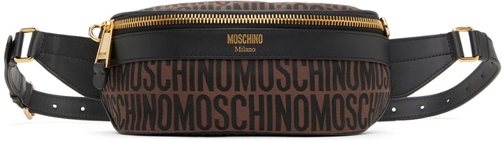 Photo: Moschino Brown Jacquard Belt Bag