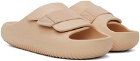 Crocs Beige Mellow Luxe Recovery Slides