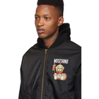 Moschino Black Roman Teddy Bear Bomber Jacket