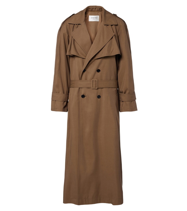 Photo: Saint Laurent Oversized double-breasted trench coat