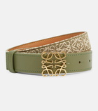 Loewe - Anagram cotton-blend and leather belt