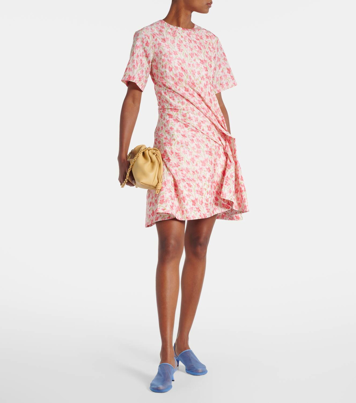 Loewe Floral gathered minidress