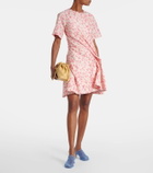 Loewe Floral gathered minidress