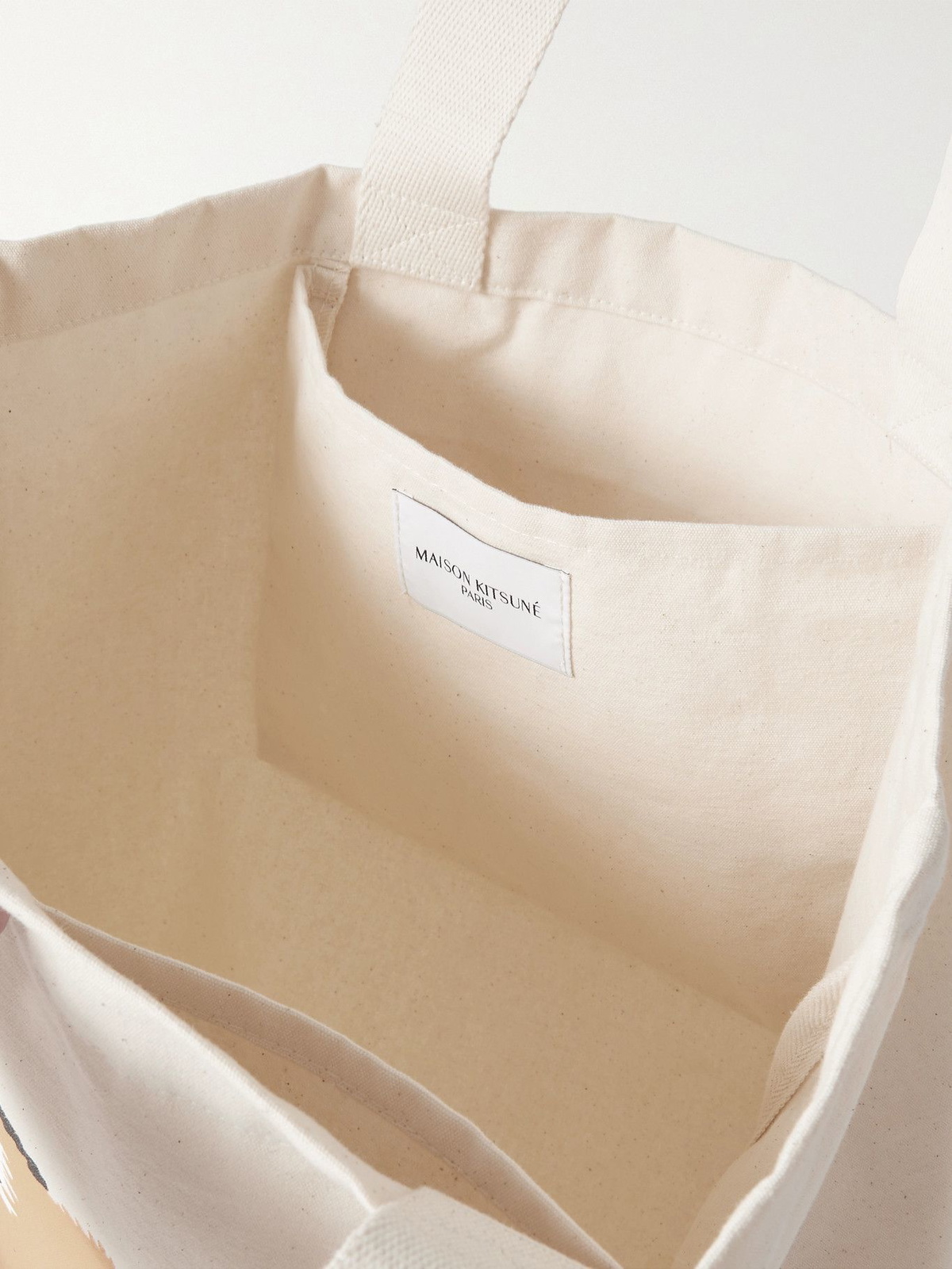 MAISON KITSUNÉ - Logo-Print Cotton-Canvas Tote Bag Maison