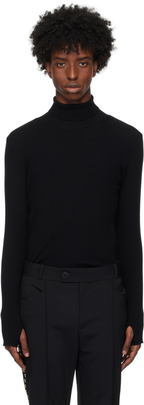 Photo: Ernest W. Baker Black Ribbed Turtleneck