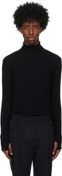 Ernest W. Baker Black Ribbed Turtleneck