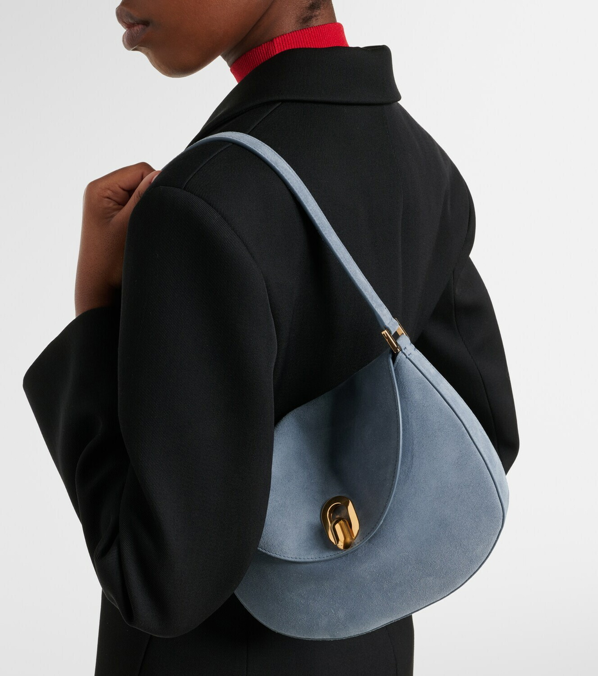 Savette Tondo Small suede shoulder bag