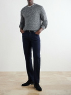 Brioni - Straight-Leg Cotton-Moleskin Trousers - Blue