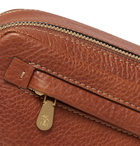 Brunello Cucinelli - Full-Grain Leather Wash Bag - Men - Tan