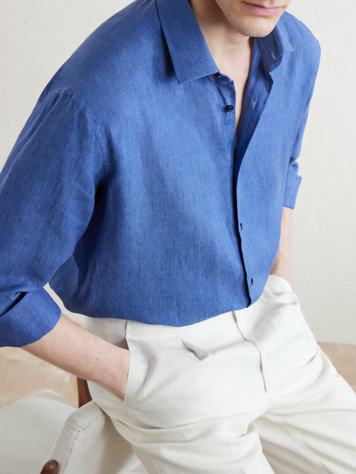 Charvet - Linen Shirt - Blue