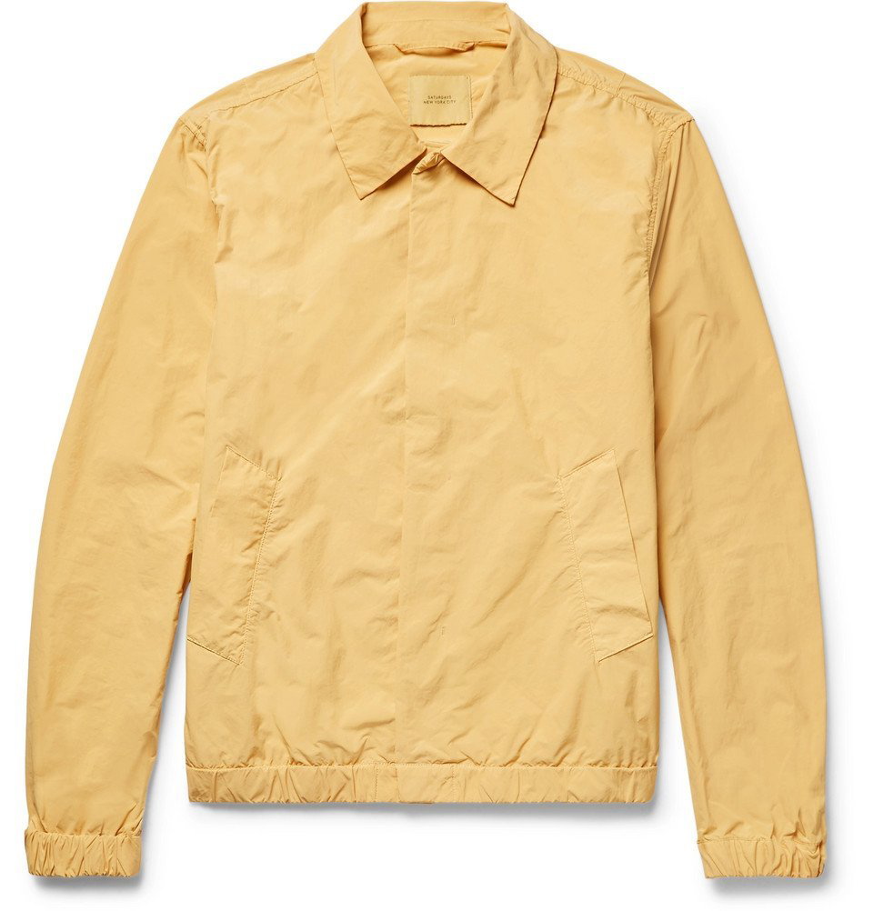 Saturdays NYC - Cooper Brushed-Shell Coach Jacket - Men - Yellow ...