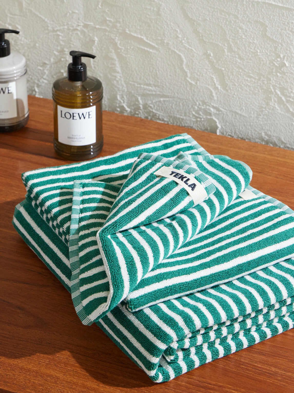 TEKLA - Striped Organic Cotton Towels