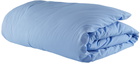 Tekla Blue Percale Duvet Cover, US Queen