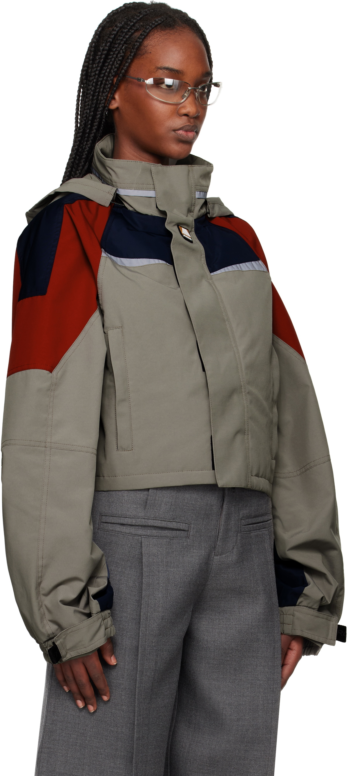 Martine Rose Taupe Shrunken Sports Jacket Martine Rose