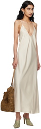 LESET Off-White Barb Maxi Dress