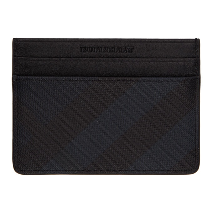 Photo: Burberry Navy and Black London Check Card Holder
