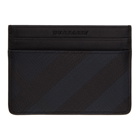 Burberry Navy and Black London Check Card Holder