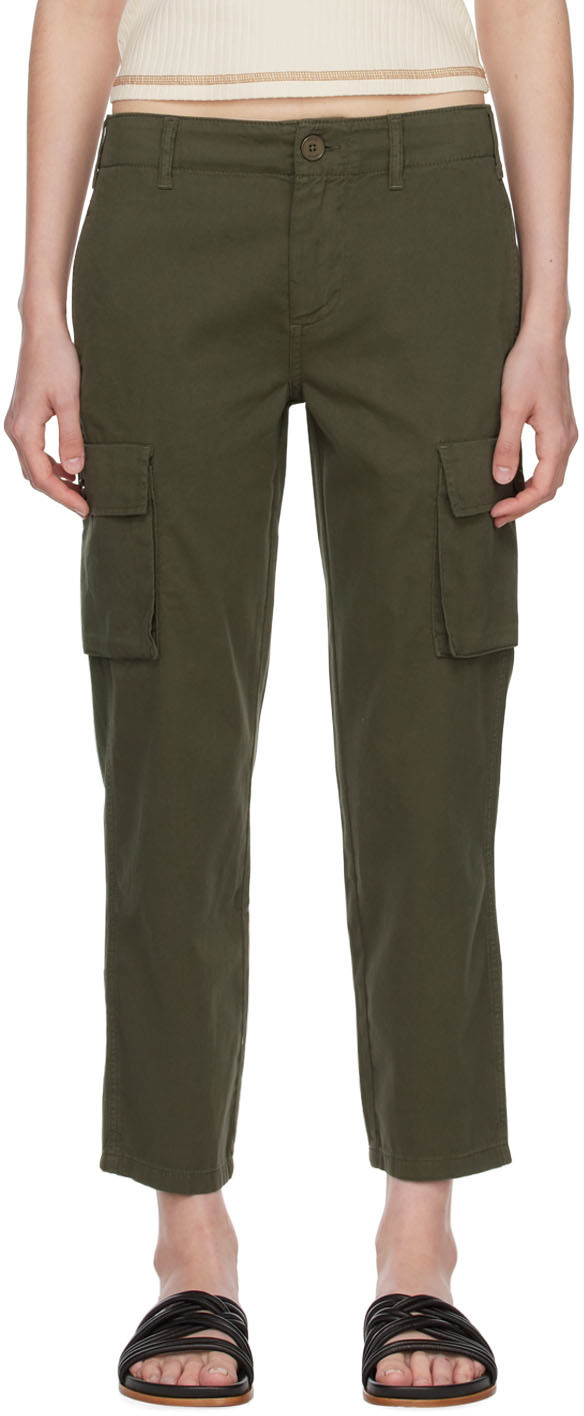 Frame Khaki Cotton Trousers Frame Denim