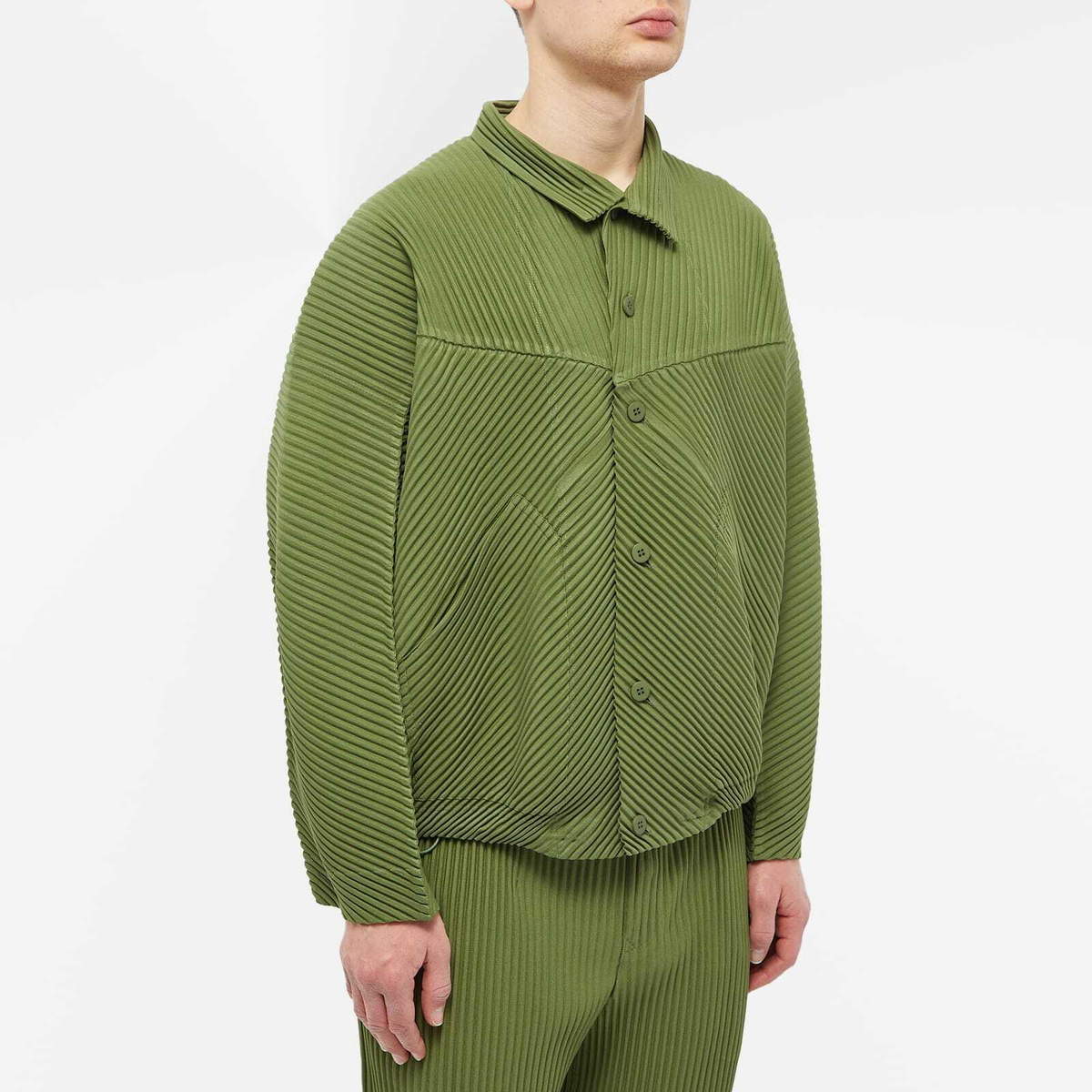 Homme Plissé Issey Miyake Men's Pleated Design Jacket in