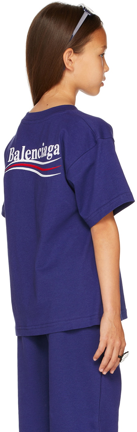 Balenciaga Kids Kids Navy Campaign T-Shirt Balenciaga Kids