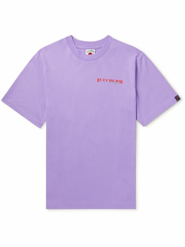 Photo: ICECREAM - Waitress Logo-Print Cotton-Jersey T-Shirt - Purple