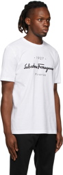 Salvatore Ferragamo White 1927 Logo T-Shirt