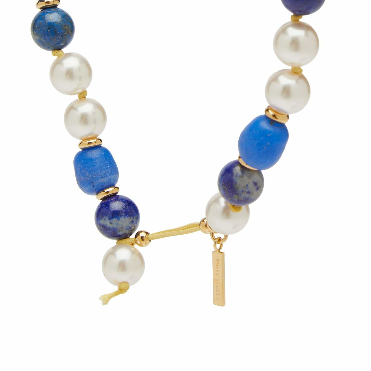 Wales Bonner Women's Story Necklace in Blue& White 