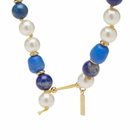Wales Bonner Women's Story Necklace in Blue& White 