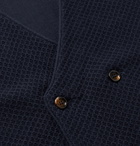 Lardini - Double-Breasted Textured-Cotton Gilet - Blue